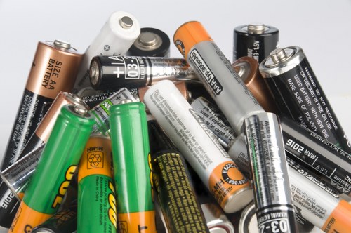 Team in high-visibility PPE finishing a secure skip collection